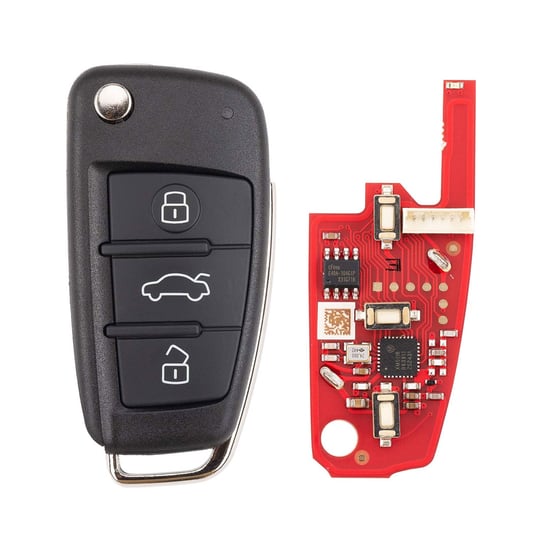 New-Xhorse-VVDI-Key-Tool-VVDI2-Wire-Flip-Remote-Key-3-Button-Audi-Type-XKA620EN-2nd-Generation-(-New-Version-of-XKA600EN-)---Emirates-Keys