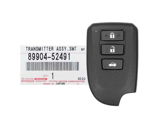 New-Toyota-Vios-Yaris-2014-Genuine-Smart-Key-3-Buttons-433MHz-89904-52491,-89904-52492,-89904-52432---FCCID:-BF2EK---Emirates-Keys