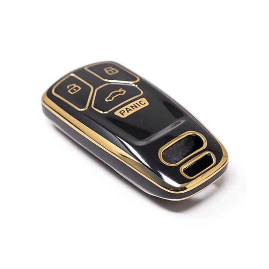New-Aftermarket-Nano-High-Quality-Cover-For-Audi-Remote-Key-4-Button-Black-Color-Audi-B11J4---Emirates-Keys