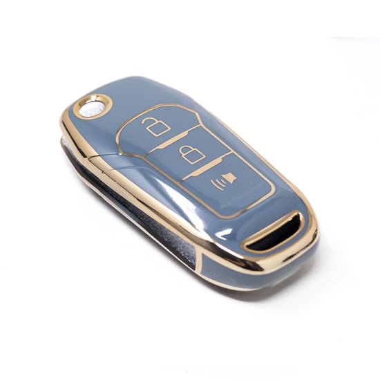 New-Aftermarket-Nano-High-Quality-Cover-For-Ford-Remote-Key-3-Button-Gray-Color-Ford-F11J3B---Emirates-Keys