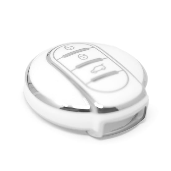New-Aftermarket-Nano-High-Quality-Cover-For-Mini-Remote-Key-3-Button-White-Color-Silver-Frame-BMW-C11Y3---Emirates-Keys