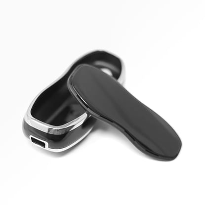 New-Aftermarket-Nano-High-Quality-Cover-For-Porsche-Remote-Key-3-Button-Black-Color-Silver-Frame-PSC-A11Y----Emirates-Keys