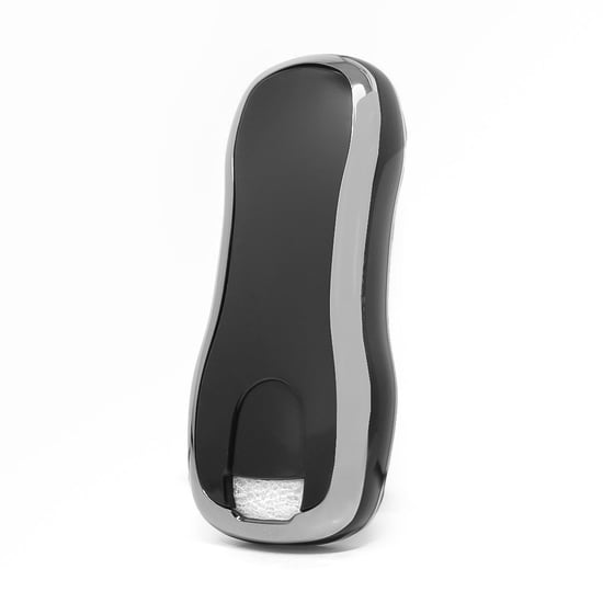 New-Aftermarket-Nano-High-Quality-Cover-For-Porsche-Remote-Key-3-Button-Black-Color-Silver-Frame-PSC-B11Y---Emirates-Keys