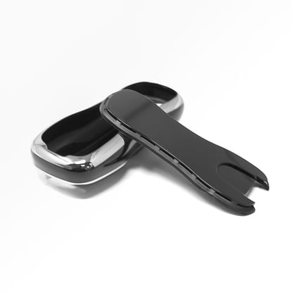 New-Aftermarket-Nano-High-Quality-Cover-For-Porsche-Remote-Key-3-Button-Black-Color-Silver-Frame-PSC-B11Y---Emirates-Keys