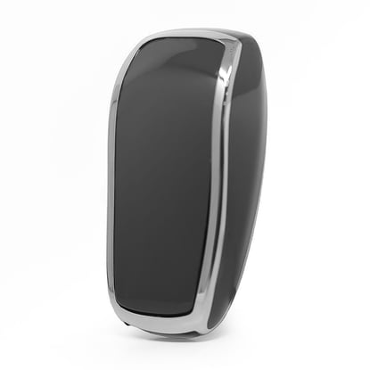 New-Aftermarket-Nano-High-Quality-Cover-For-Mercedes-Remote-Key-4-Button-Black-Color-Silver-Frame-Benz-B11Y4---Emirates-Keys