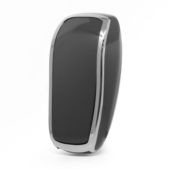 New-Aftermarket-Nano-High-Quality-Cover-For-Mercedes-Remote-Key-4-Button-Black-Color-Silver-Frame-Benz-B11Y4---Emirates-Keys