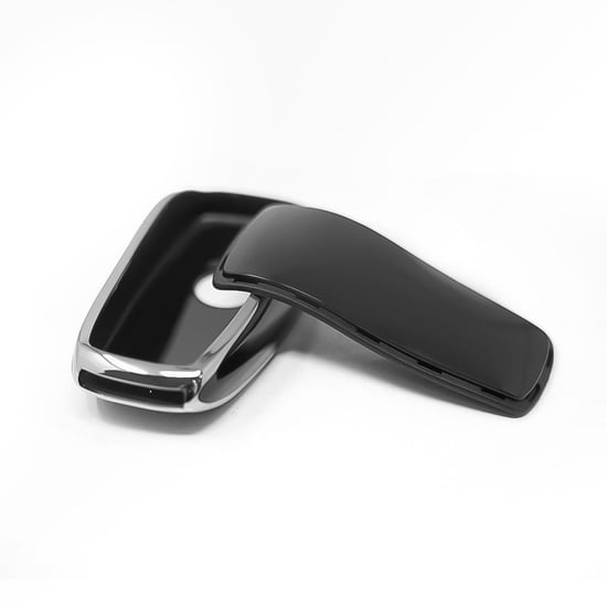 New-Aftermarket-Nano-High-Quality-Cover-For-Mercedes-Remote-Key-4-Button-Black-Color-Silver-Frame-Benz-B11Y4---Emirates-Keys