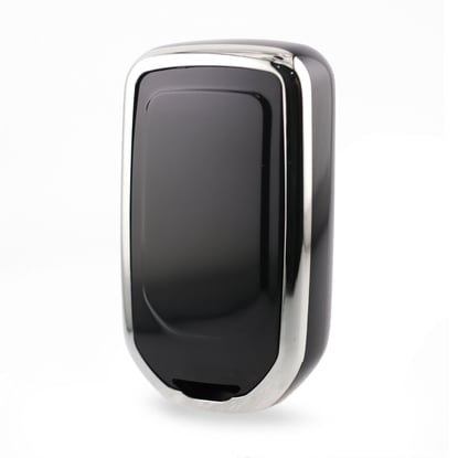 New-Aftermarket-Nano-High-Quality-Cover-For-Honda-Remote-Key-3-Button-Black-Color-Silver-Frame-HD-A11Y3B---Emirates-Keys