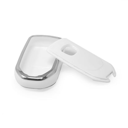 New-Aftermarket-Nano-High-Quality-Cover-For-Honda-Remote-Key-3-Button-White-Color-Silver-Frame-HD-A11Y3B---Emirates-Keys