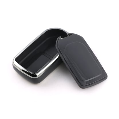 New-Aftermarket-Nano-High-Quality-Cover-For-Honda-Remote-Key-5-Button-Black-Color-Silver-Frame-HD-A11Y5---Emirates-Keys