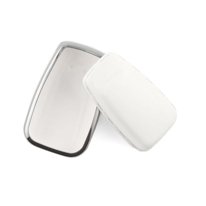 New-Aftermarket-Nano-High-Quality-Cover-For-Toyota-Remote-Key-2-Button-White-Color-Silver-Frame-TYT-B11Y2---Emirates-Keys