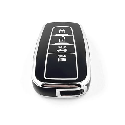 New-Aftermarket-Nano-High-Quality-Cover-For-Toyota-Remote-Key-4-Button-Black-Color-Silver-Frame-TYT-B11Y4---Emirates-Keys