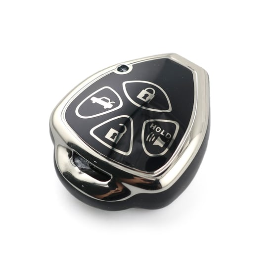 New-Aftermarket-Nano-High-Quality-Cover-For-Toyota-Remote-Key-4-Button-Black-Color-Silver-Frame-TYT-K11Y4---Emirates-Keys