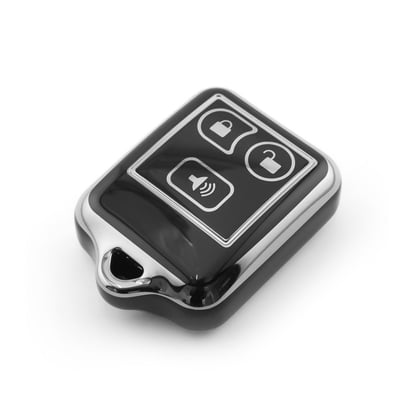 New-Aftermarket-Nano-High-Quality-Cover-For-Ford-Remote-Key-3-Button-Black-Color-Silver-Frame-Ford-M11Y3---Emirates-Keys