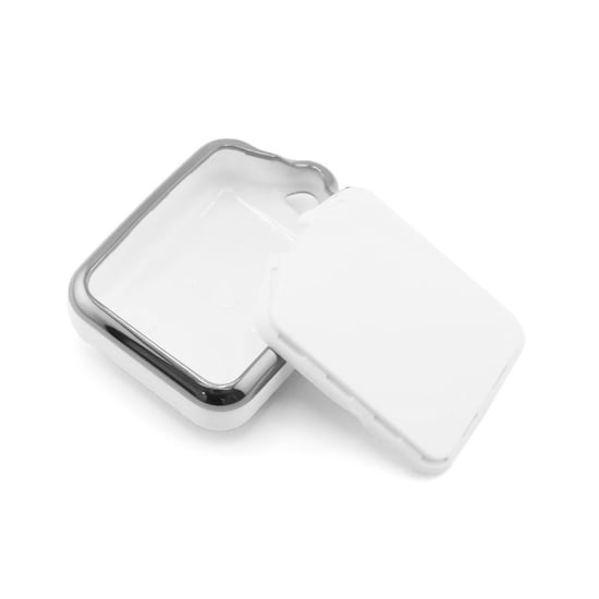 New-Aftermarket-Nano-High-Quality-Cover-For-Ford-Remote-Key-3-Button-White-Color-Silver-Frame-Ford-M11Y3---Emirates-Keys