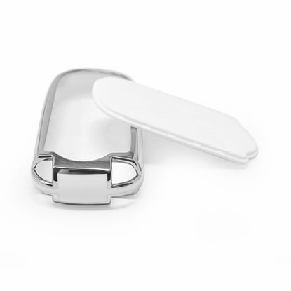 New-Aftermarket-Nano-High-Quality-Cover-For-Jeep-Remote-Key-5-Button-White-Color-Silver-Frame-Jeep-B11Y5---Emirates-Keys