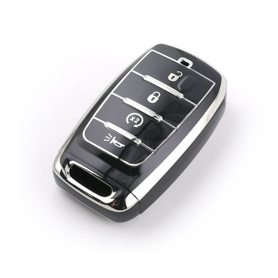 New-Aftermarket-Nano-High-Quality-Cover-For-Jeep-Remote-Key-4-Button-Black-Color-Silver-Frame-Jeep-D11Y4---Emirates-Keys