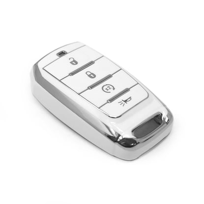 New-Aftermarket-Nano-High-Quality-Cover-For-Jeep-Remote-Key-4-Button-White-Color-Silver-Frame-Jeep-D11Y4---Emirates-Keys