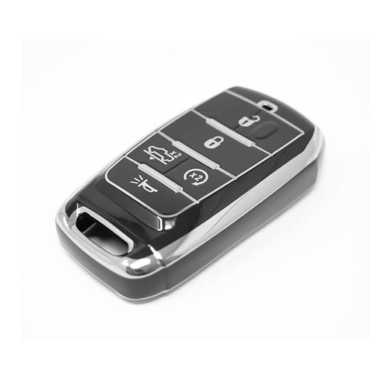 New-Aftermarket-Nano-High-Quality-Cover-For-Jeep-Remote-Key-5-Button-Black-Color-Silver-Frame-Jeep-D11Y5---Emirates-Keys