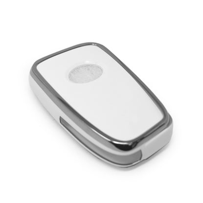 New-Aftermarket-Nano-High-Quality-Cover-For-Lexus-Remote-Key-3-Button-White-Color-Silver-Frame-LXS-A11Y3---Emirates-Keys