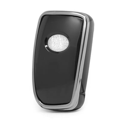 New-Aftermarket-Nano-High-Quality-Cover-For-Lexus-Remote-Key-4-Button-Black-Color-Silver-Frame-LXS-A11Y4---Emirates-Keys