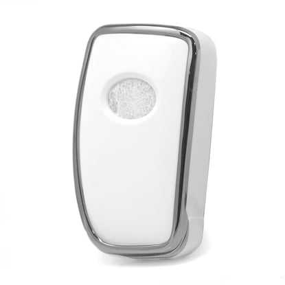 New-Aftermarket-Nano-High-Quality-Cover-For-Lexus-Remote-Key-4-Button-White-Color-Silver-Frame-LXS-A11Y4---Emirates-Keys