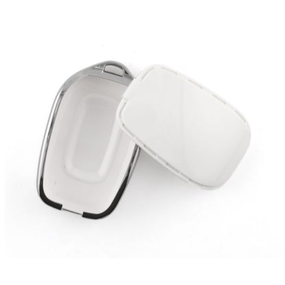 New-Aftermarket-Nano-High-Quality-Cover-For-Renault-Remote-Key-2-Button-White-Color-Silver-Frame-RN-C11Y2---Emirates-Keys
