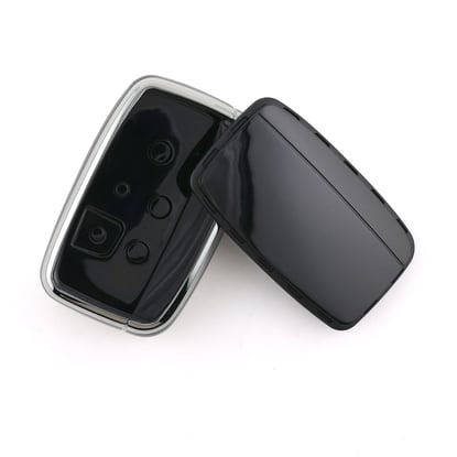 New-Aftermarket-Nano-High-Quality-Cover-For-Land-Rover-Remote-Key-5-Button-Black-Color-Silver-Frame-LR-A11Y---Emirates-Keys