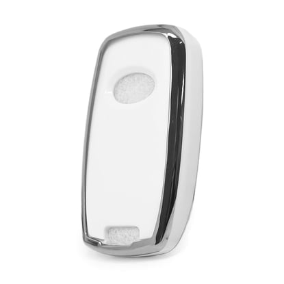 New-Aftermarket-Nano-High-Quality-Cover-For-KIA-Remote-Key-3-Button-White-Color-Silver-Frame-KIA-A11Y3---Emirates-Keys