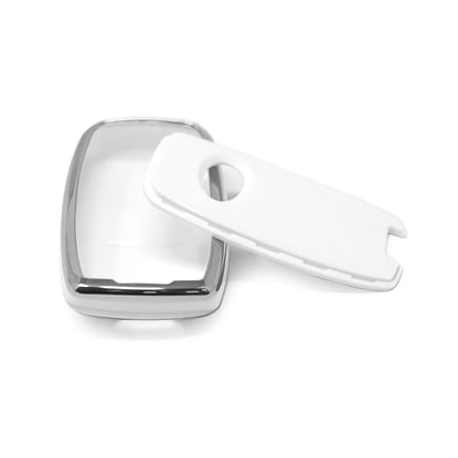 New-Aftermarket-Nano-High-Quality-Cover-For-KIA-Remote-Key-3-Button-White-Color-Silver-Frame-KIA-A11Y3---Emirates-Keys
