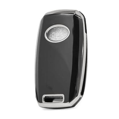 New-Aftermarket-Nano-High-Quality-Cover-For-KIA-Remote-Key-4-Button-Black-Color-Silver-Frame-KIA-B11Y4---Emirates-Keys