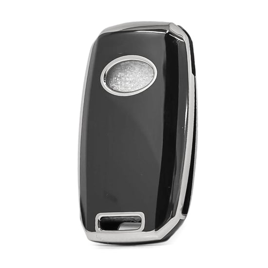 New-Aftermarket-Nano-High-Quality-Cover-For-KIA-Remote-Key-4-Button-Black-Color-Silver-Frame-KIA-B11Y4---Emirates-Keys
