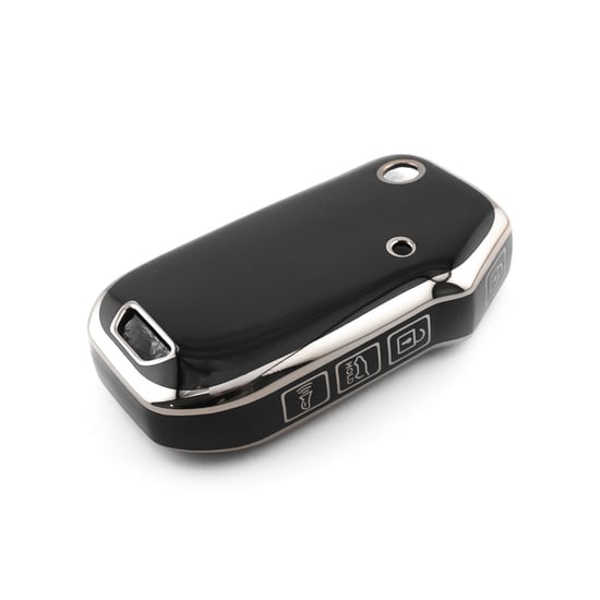 New-Aftermarket-Nano-High-Quality-Cover-For-KIA-Remote-Key-4-Button-Black-Color-Silver-Frame-KIA-T11Y4---Emirates-Keys