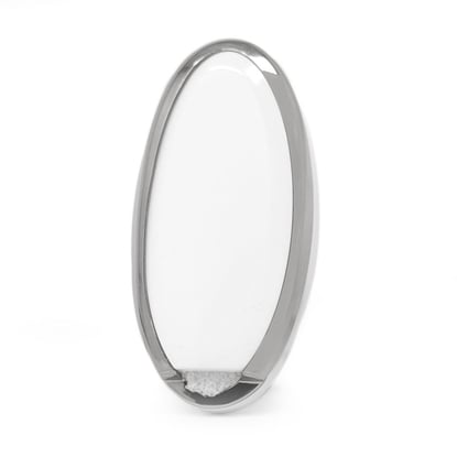 New-Aftermarket-Nano-High-Quality-Cover-For-Nissan-Remote-Key-3-Button-White-Color-Silver-Frame-NS-A11Y3A---Emirates-Keys