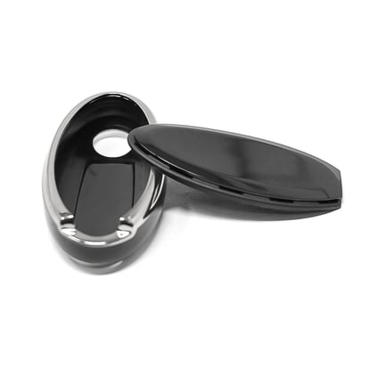 New-Aftermarket-Nano-High-Quality-Cover-For-Nissan-Remote-Key-3-Button-Black-Color-Silver-Frame-NS-A11Y3B---Emirates-Keys
