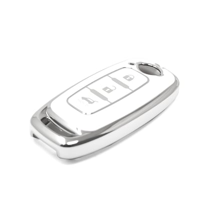 New-Aftermarket-Nano-High-Quality-Cover-For-Nissan-Remote-Key-3-Button-White-Color-Silver-Frame-NS-C11Y3A---Emirates-Keys