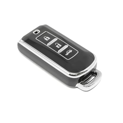 New-Aftermarket-Nano-High-Quality-Cover-For-Mitsubishi-Remote-Key-3-Button-Black-Color-Silver-Frame-MSB-A11Y---Emirates-Keys