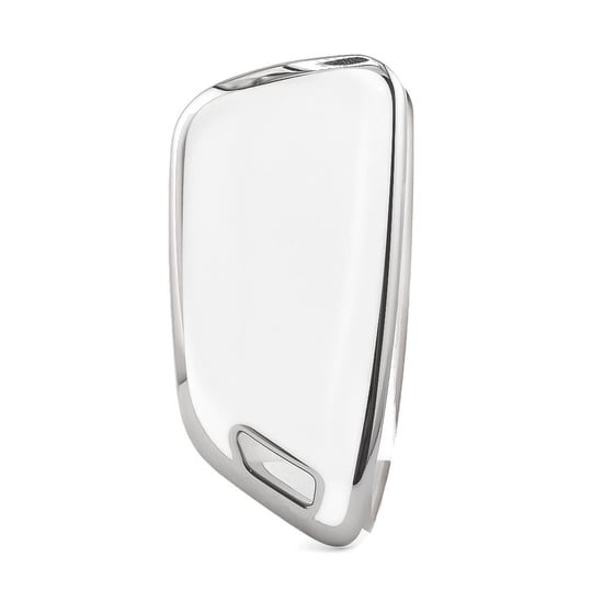 New-Aftermarket-Nano-High-Quality-Cover-For-Xhorse-Remote-Key-3-Button-White-Color-Silver-Frame-XH-A11Y---Emirates-Keys