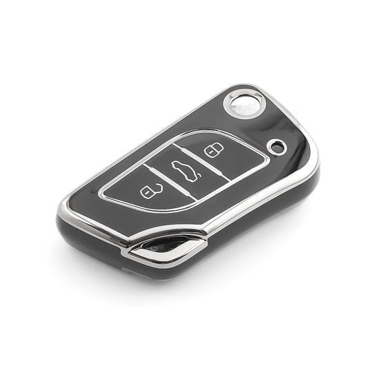 New-Aftermarket-Nano-High-Quality-Cover-For-Xhorse-Remote-Key-3-Button-Black-Color-Silver-Frame-XH-C11Y---Emirates-Keys