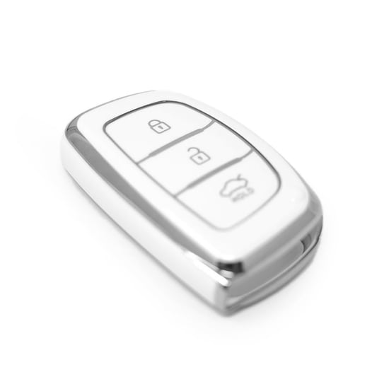 New-Aftermarket-Nano-High-Quality-Cover-For-Hyundai-Remote-Key-3-Button-White-Color-Silver-Frame-HY-A11Y3A---Emirates-Keys