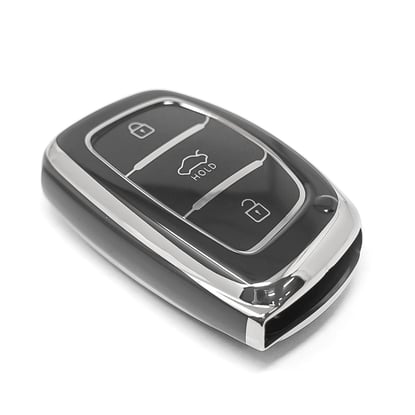 New-Aftermarket-Nano-High-Quality-Cover-For-Hyundai-Remote-Key-3-Button-Black-Color-Silver-Frame-HY-A11Y3B---Emirates-Keys