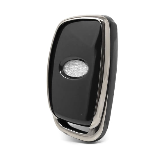 New-Aftermarket-Nano-High-Quality-Cover-For-Hyundai-Remote-Key-4-Button-Black-Color-Silver-Frame-HY-A11Y4A---Emirates-Keys