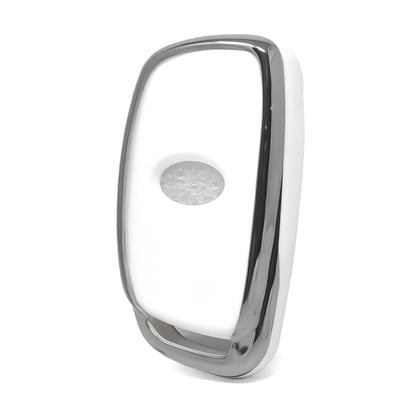 New-Aftermarket-Nano-High-Quality-Cover-For-Hyundai-Remote-Key-4-Button-White-Color-Silver-Frame-HY-A11Y4A---Emirates-Keys