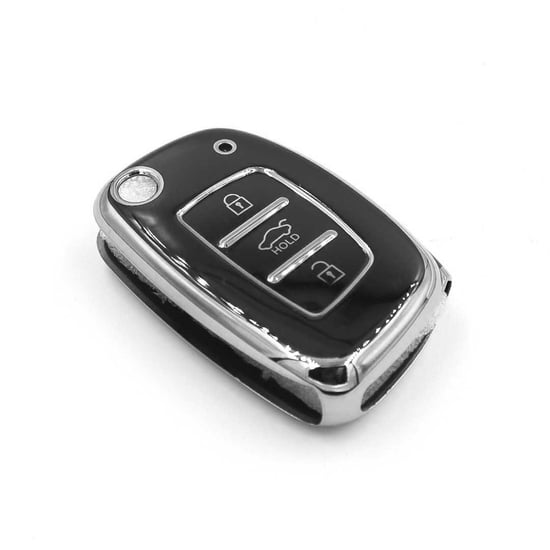 New-Aftermarket-Nano-High-Quality-Cover-For-Hyundai-Remote-Key-3-Button-Black-Color-Silver-Frame-HY-B11Y3B---Emirates-Keys