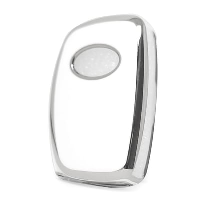 New-Aftermarket-Nano-High-Quality-Cover-For-Hyundai-Remote-Key-3-Button-White-Color-Silver-Frame-HY-B11Y3B---Emirates-Keys