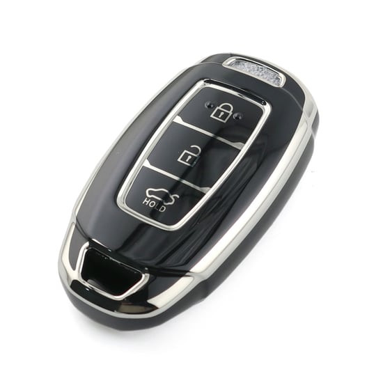 New-Aftermarket-Nano-High-Quality-Cover-For-Hyundai-Remote-Key-3-Button-Black-Color-Silver-Frame-HY-D11Y3---Emirates-Keys