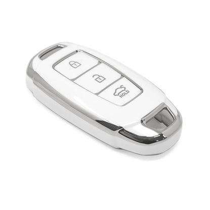 New-Aftermarket-Nano-High-Quality-Cover-For-Hyundai-Remote-Key-3-Button-White-Color-Silver-Frame-HY-D11Y3---Emirates-Keys