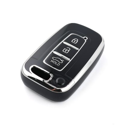 New-Aftermarket-Nano-High-Quality-Cover-For-Hyundai-Remote-Key-3-Button-Black-Color-Silver-Frame-HY-G11Y3---Emirates-Keys