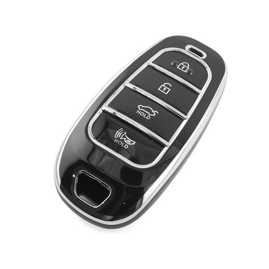 New-Aftermarket-Nano-High-Quality-Cover-For-Hyundai-Remote-Key-4-Button-Black-Color-Silver-Frame-HY-H11Y4A---Emirates-Keys