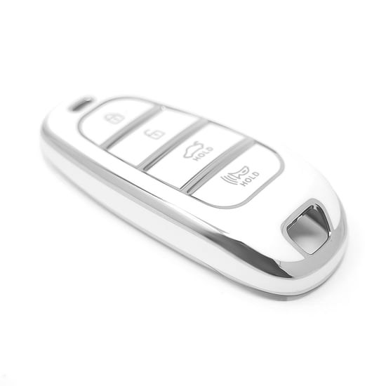 New-Aftermarket-Nano-High-Quality-Cover-For-Hyundai-Remote-Key-4-Button-White-Color-Silver-Frame-HY-H11Y4A---Emirates-Keys